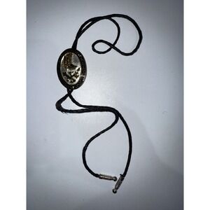 Southwestern Bolo‎ Tie Cowboy Cowgirl Boots Mexico Alpaca Silver Gold Tone